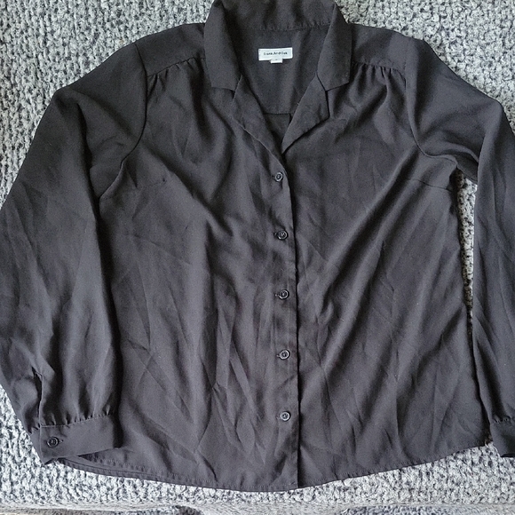 Tops - Black Button-Up Shirt